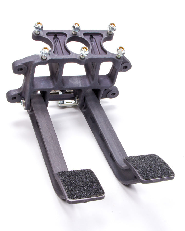 AFCO Racing Products 6610000 Dual Pedal Reverse Swing Mount Brake and Clutch Assembly with 6.25:1 Ratio, Aluminum, Black Anodized