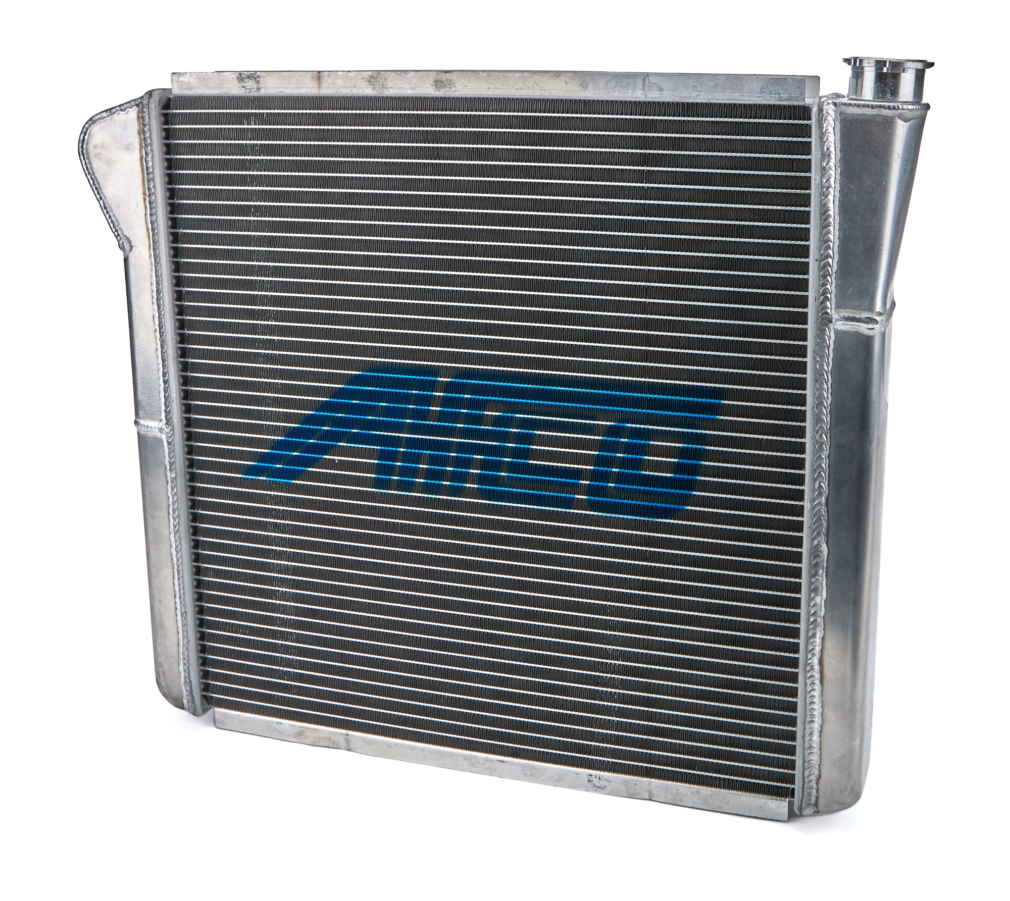 AFCO Racing Products 80100NDP-U Double Pass Radiator, 22 Inch Width, 19 Inch Height, Aluminum, Natural Finish