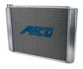 Afco Racing Products 80101N-U Single Pass Aluminum Radiator, 27.5 Inch Width x 19 Inch Height, Driver Side Inlet, Passenger Side Outlet