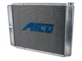AFCO Racing Products 80101NDP-U Double Pass Radiator, 27.5 Inch Width, 19 Inch Height, Aluminum, Passenger Side Inlet and Outlet