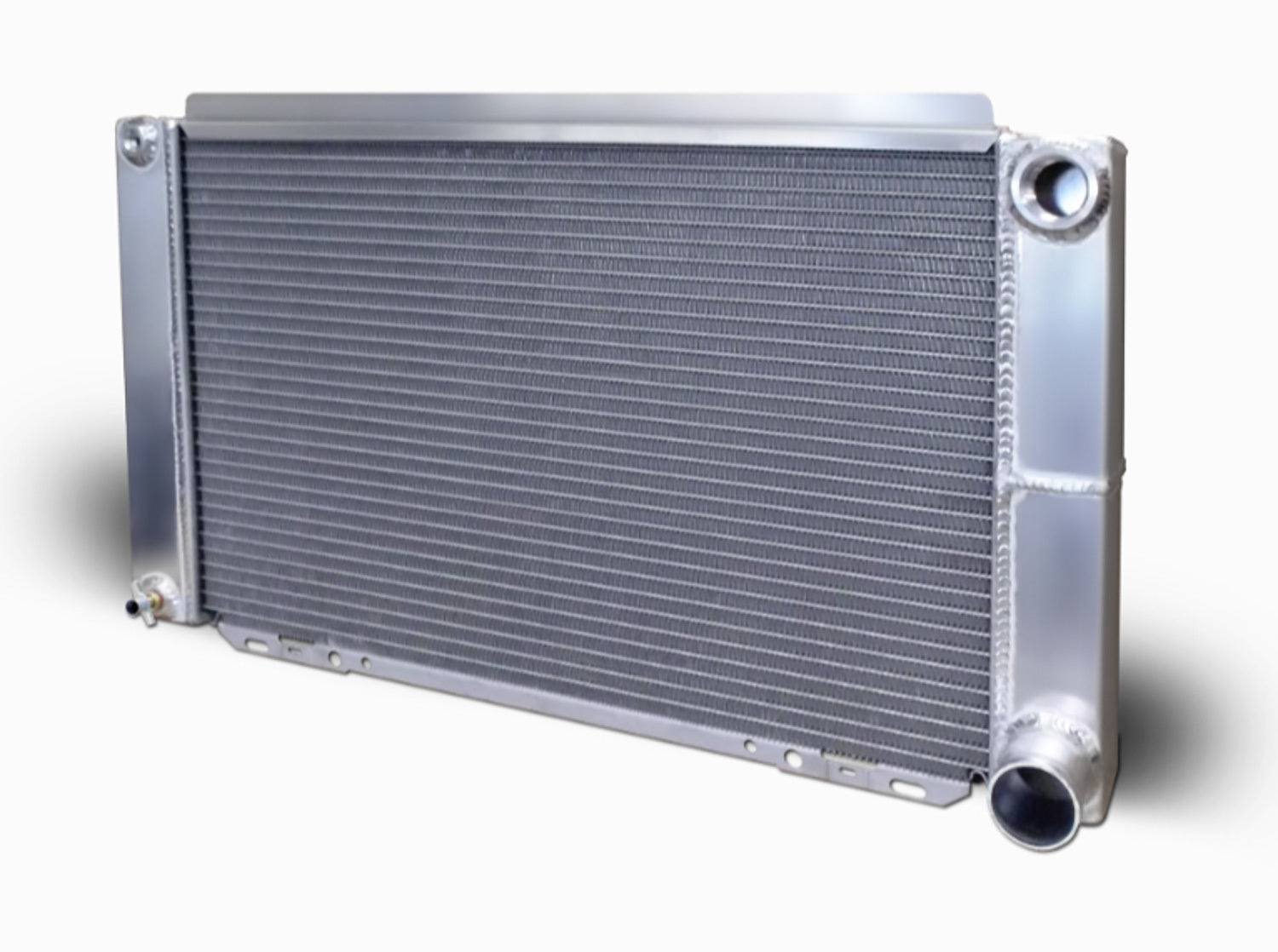 AFCO Racing Products 80122N Aluminum Radiator for Asphalt Modified Cars, 27 Inch Width, 15 Inch Height, Passenger Side Inlet and Outlet