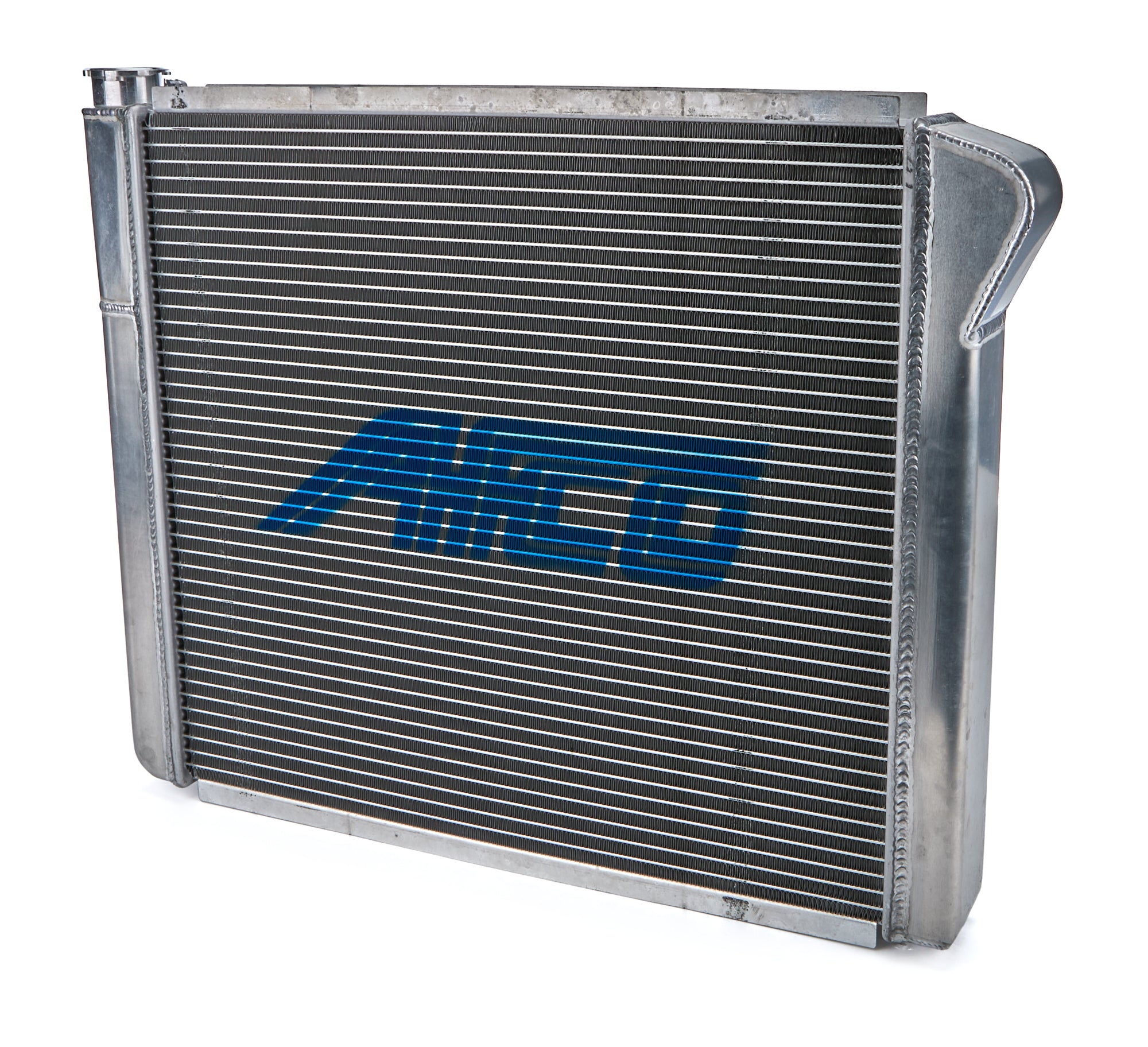 AFCO Racing Products 80127N-U Radiator, 24 Inch Wide, 19 Inch Tall, Aluminum, Single Pass, Driver Side Inlet, Passenger Side Outlet