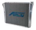 AFCO Racing Products 80127NDP-U Double Pass Radiator, 24 Inch Width, 19 Inch Height, Aluminum Construction, Passenger Side Inlet and Outlet