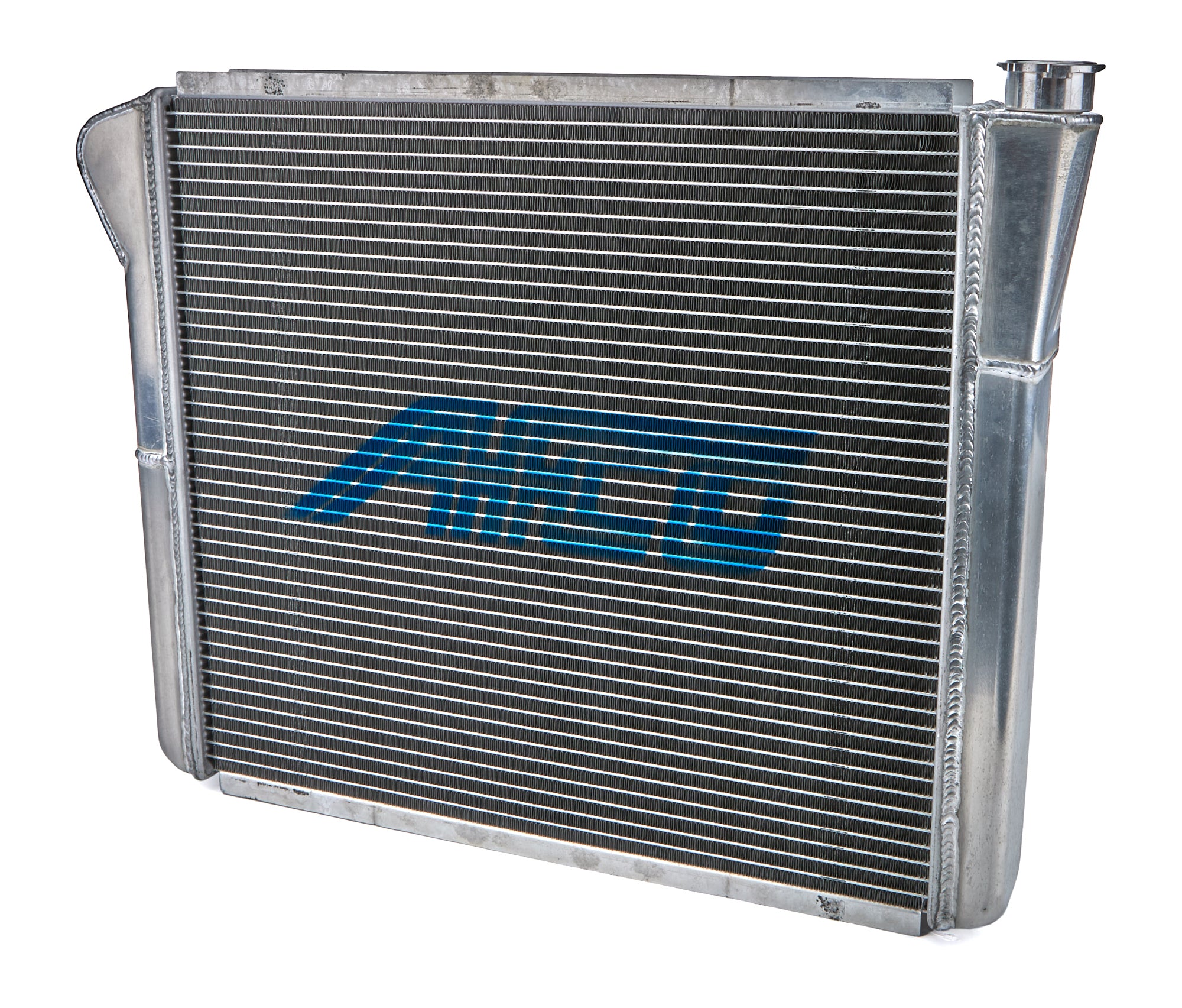 AFCO Racing Products 80127NDP-U Double Pass Radiator, 24 Inch Width, 19 Inch Height, Aluminum Construction, Passenger Side Inlet and Outlet