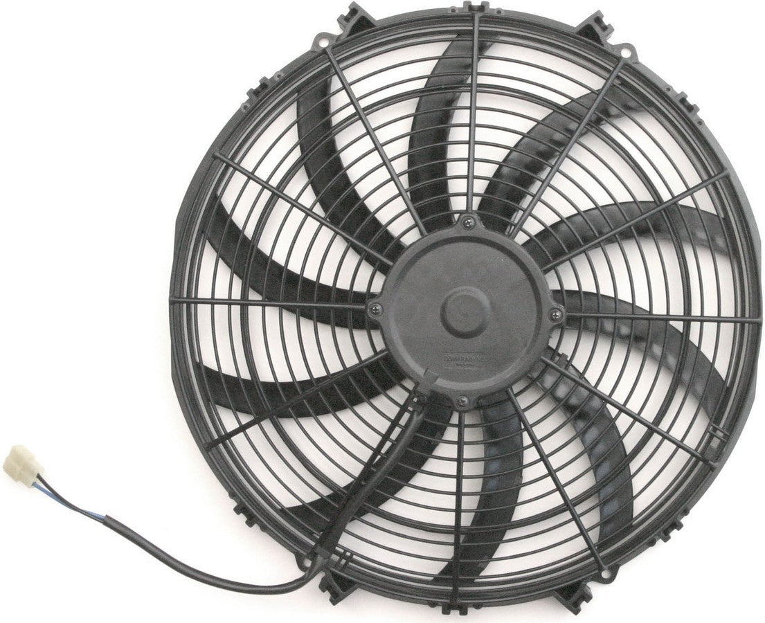 AFCO Racing Products 80177 Electric Cooling Fan, 16-Inch Curved Blade, 2200 CFM, 12V Plastic Construction