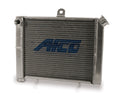 AFCO Racing Products 80205 Micro / Mini Sprint Aluminum Radiator, 17 Inch Wide by 12.125 Inch High, Dual Pass, Satin Finish, Cage Mount, Driver Side Inlet and Outlet