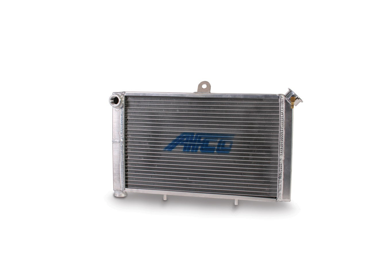 AFCO Racing Products 80207 Micro / Mini Sprint Aluminum Radiator, 21 Inch Width, 12 Inch Height, Dual Pass, Satin Finish, Cage Mount