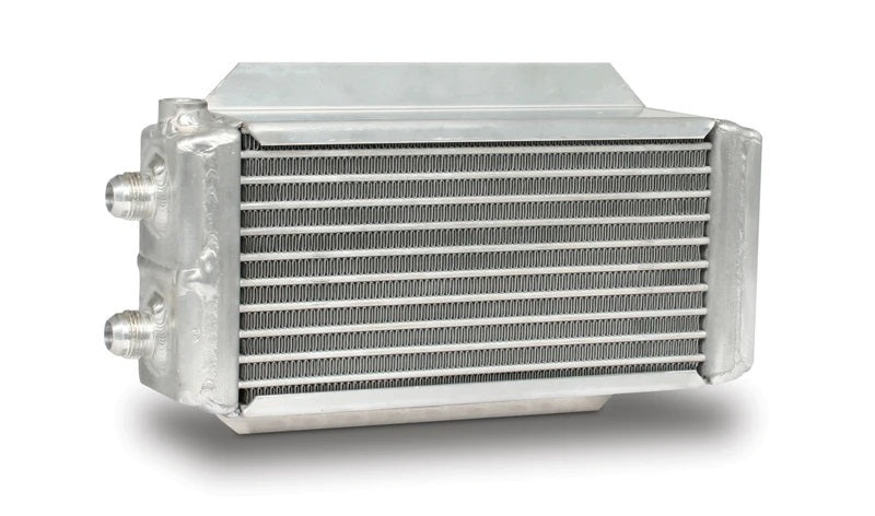 AFCO Racing Products Oil Cooler 80278-12, 15.25-Inch by 8.563-Inch Plate and Fin Aluminum Dual Pass