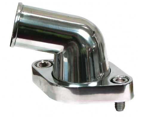 AFCO Racing Products Water Neck Swivel 15 Degree Polished Aluminum for Chevy V8 Engines
