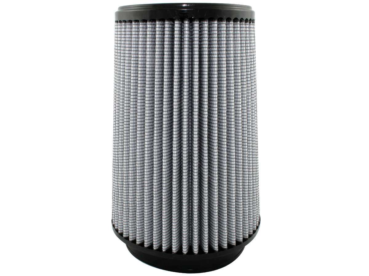 AFE Power Magnum FORCE 21-90049 Air Filter Element for Universal Fitment, Clamp-On Conical Design, 6.5-Inch Base Diameter, 5.5-Inch Top Diameter, 9-Inch Height, 5-Inch Flange, Synthetic Material, White Finish