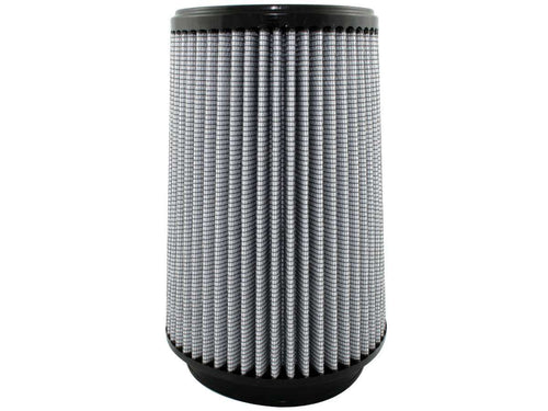 AFE Power Magnum FORCE 21-90049 Air Filter Element for Universal Fitment, Clamp-On Conical Design, 6.5-Inch Base Diameter, 5.5-Inch Top Diameter, 9-Inch Height, 5-Inch Flange, Synthetic Material, White Finish