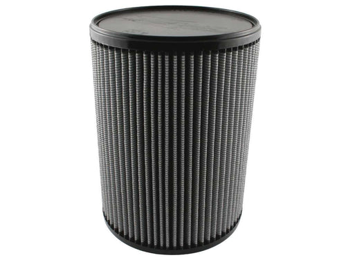 AFE Power Magnum Flow 21-90058 Pro Dry S Round Air Filter, 8.5 Inch Base and Top, 11 Inch Height, 4 Inch Flange, Synthetic Material, White