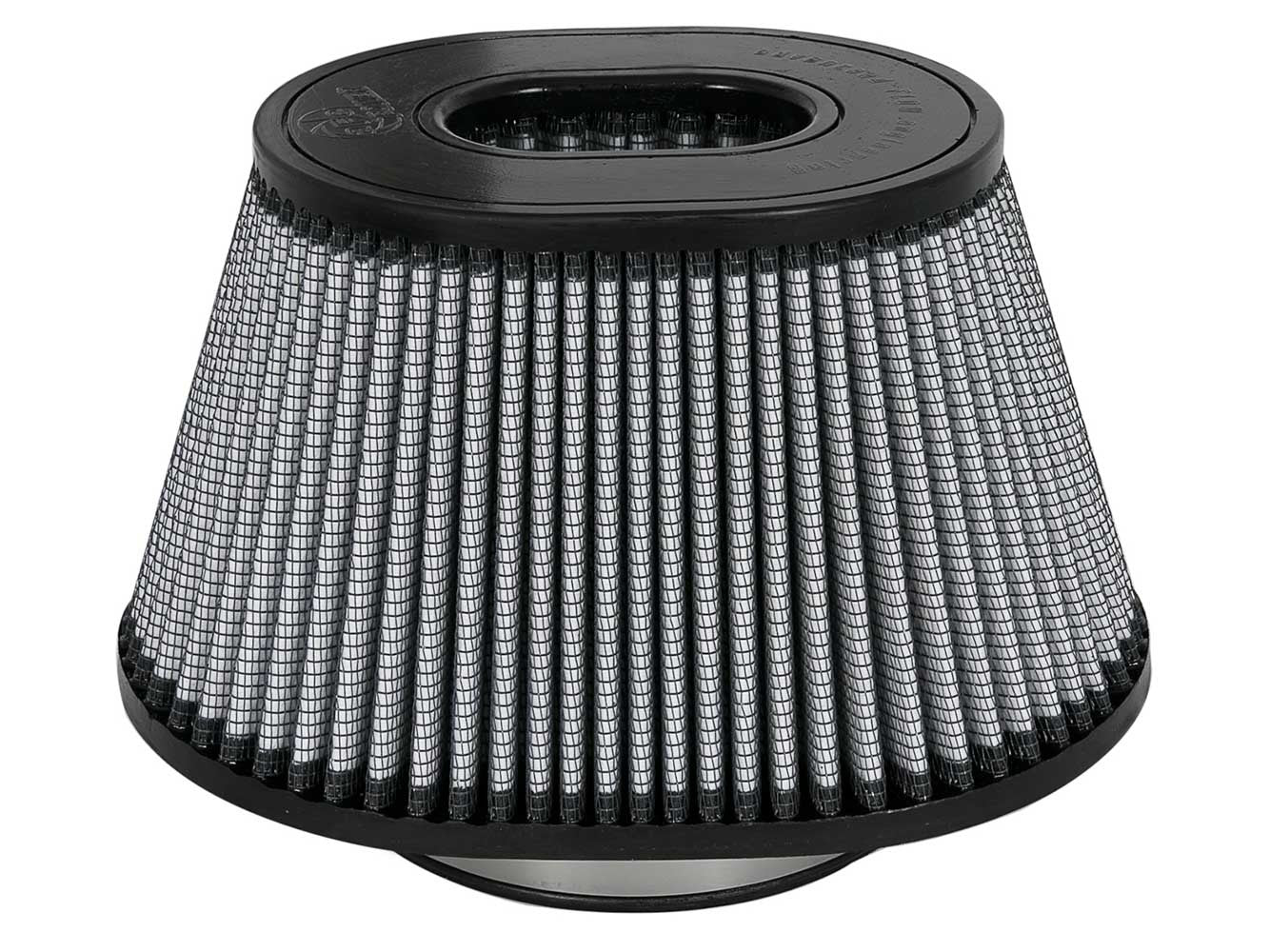 AFE Power Magnum FLOW Pro DRY S Air Filter Element, Clamp-On, Conical, 7 Inch Base Diameter, 6.75 Inch Top Diameter, 5.75 Inch Tall, White Synthetic Material