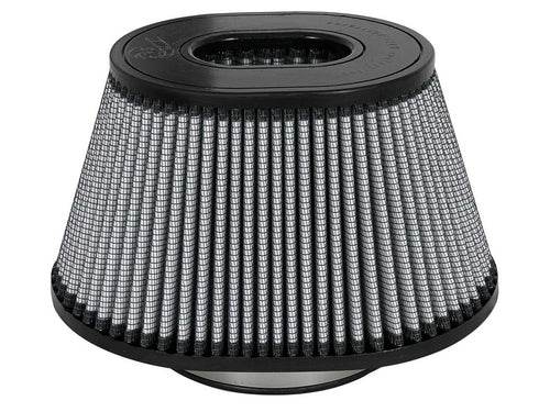 AFE Power Magnum FLOW Pro DRY S Air Filter Element, Clamp-On, Conical, 7 Inch Base Diameter, 6.75 Inch Top Diameter, 5.75 Inch Tall, White Synthetic Material