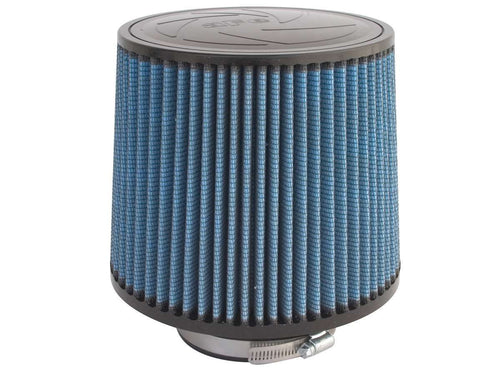 AFE Power Magnum FLOW Pro 5R Air Filter 8 Inch Base, 7 Inch Top, 4 Inch Flange, 6.7 Inch Tall, Reusable Cotton, Blue, Clamp-On Conical Design