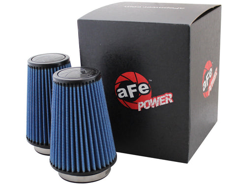 AFE Power Magnum FLOW 24-90069M Air Filter Element, Clamp-On Conical Design, 5 Inch Base Diameter, 3.5 Inch Top Diameter, 7 Inches Tall, Reusable Cotton, Blue