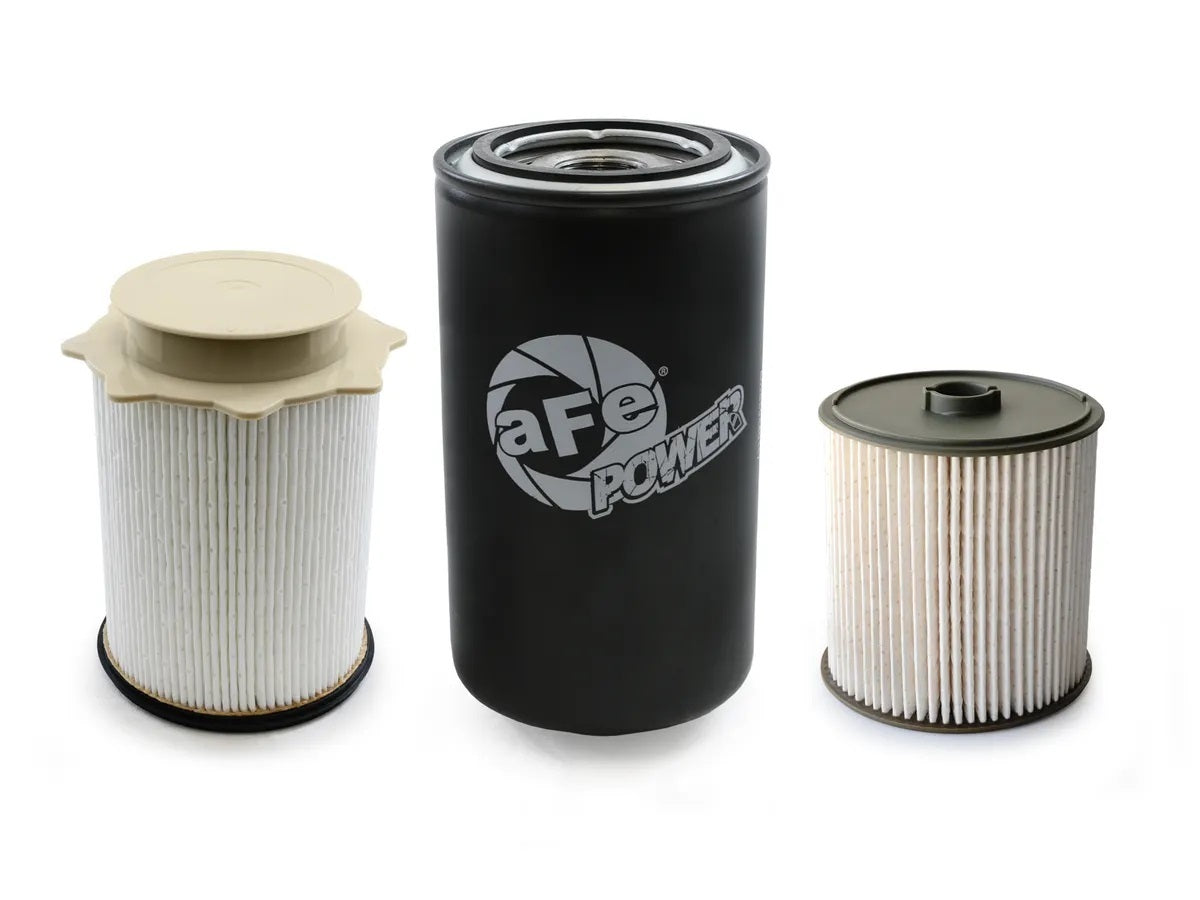 AFE Power 35-17001F Fluid Filter Kit for Dodge Ram 6.7L Diesel, Fuel Water Separator and Oil Filter