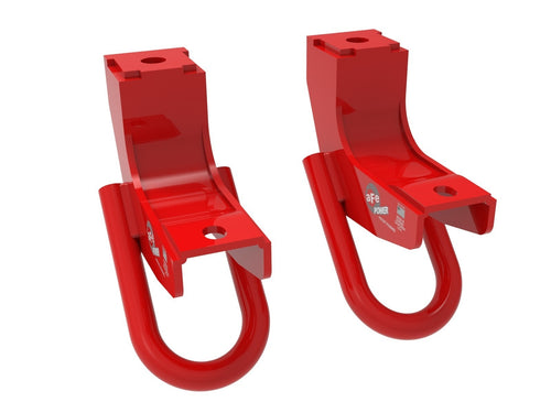AFE Power AFE450-72T001-R Tundra Front Tow Hooks Pair in Red Powder Coat
