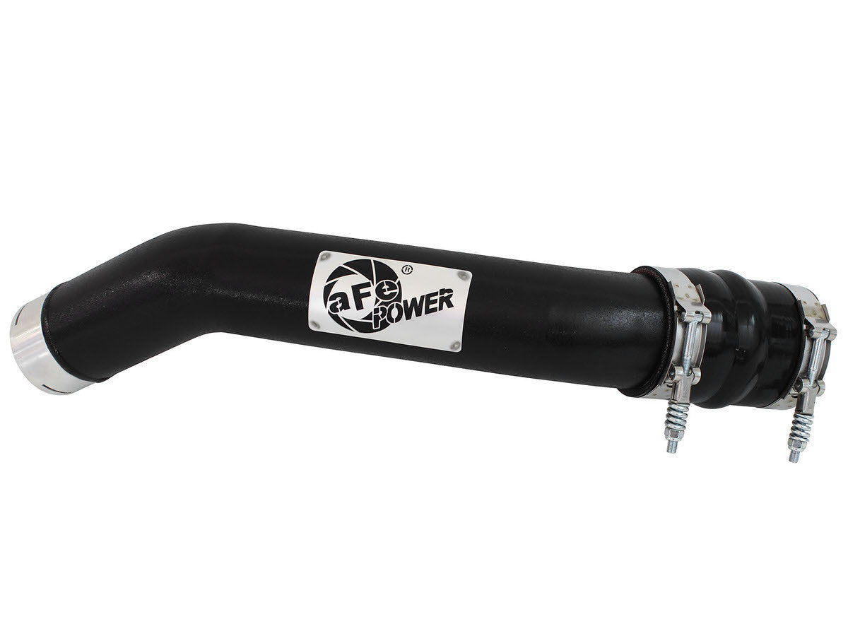AFE Power BladeRunner 3-Inch Aluminum Hot Charge Pipe for Ford Powerstroke 2011-2016, Black Powder Coat
