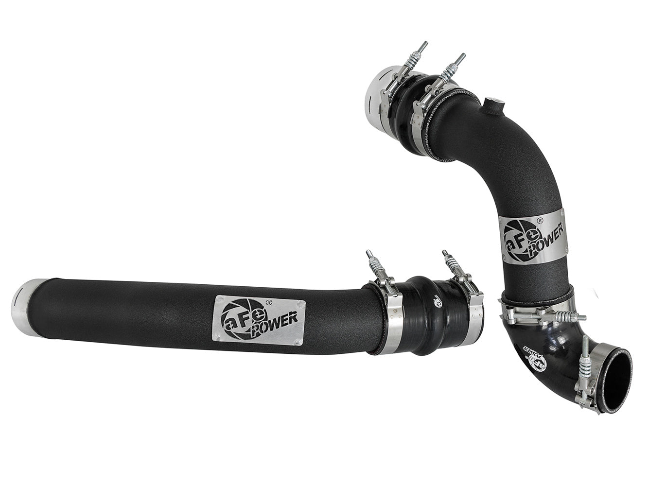 AFE Power BladeRunner Intercooler Pipe for Ford PowerStroke 2017-2022 Aluminum Black Powder Coat