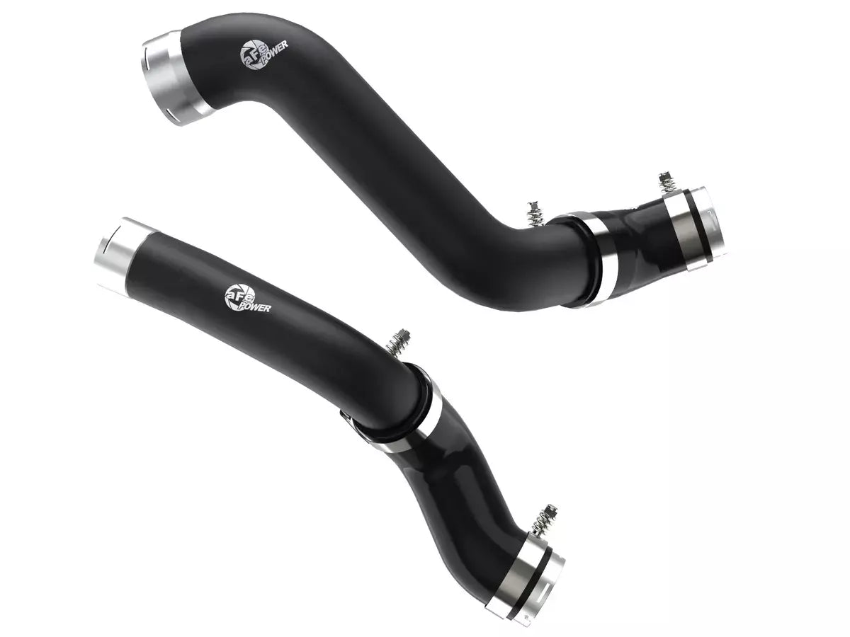 AFE Power BladeRunner Charge Pipe for GM TurboMax 2019-2025 Aluminum Black Powder Coat
