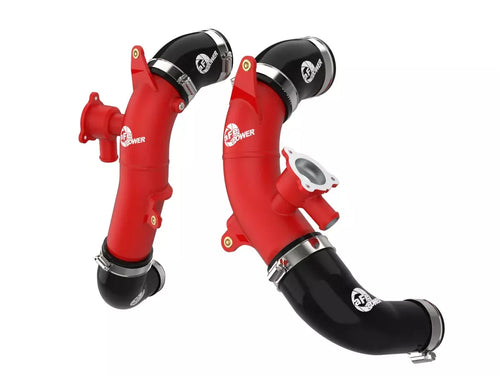 AFE Power BladeRunner Charge Pipe for Toyota Land Cruiser 2022-2025, Aluminum, Red Powder Coat, Turbocharger to Intercooler