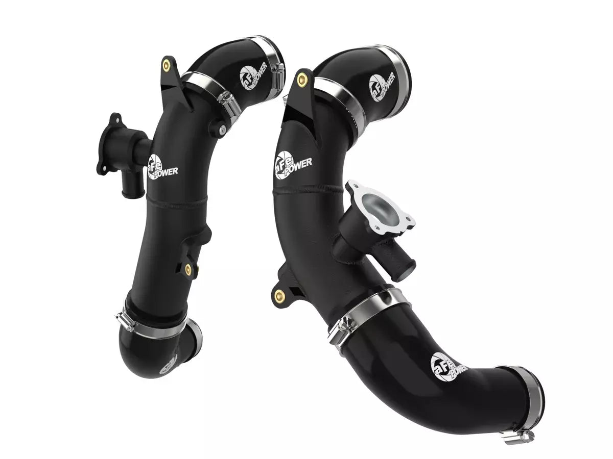 AFE Power BladeRunner Intercooler Pipe for Toyota V6 Turbocharged Engines, Aluminum, Black Powder Coat