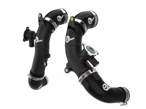AFE Power BladeRunner Intercooler Pipe for Toyota V6 Turbocharged Engines, Aluminum, Black Powder Coat