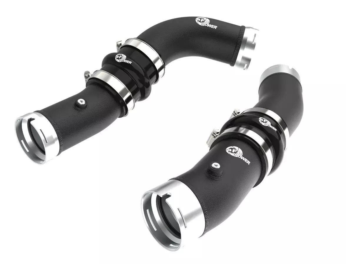 AFE Power BladeRunner Charge Pipe for Toyota 4-Cylinder and Midsize Trucks, Aluminum, Black Powder Coat