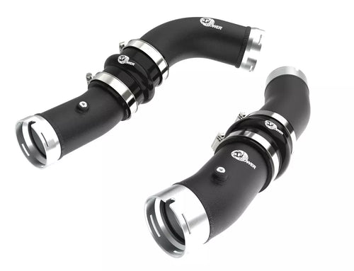 AFE Power BladeRunner Charge Pipe for Toyota 4-Cylinder and Midsize Trucks, Aluminum, Black Powder Coat