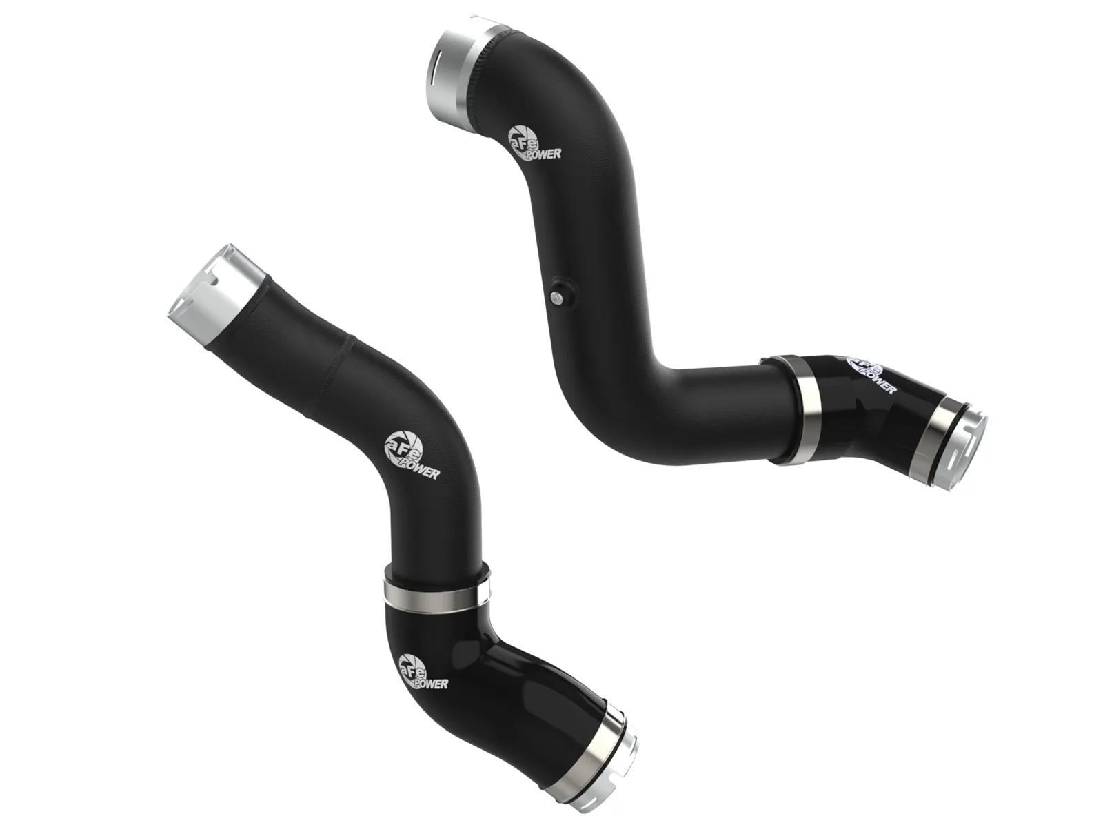 AFE Power BladeRunner Charge Pipe for GM TurboMax Midsize Trucks 2023-2025 Aluminum Black Powder Coat