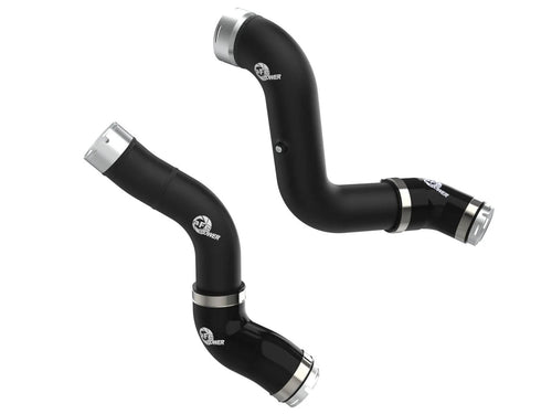 AFE Power BladeRunner Charge Pipe for GM TurboMax Midsize Trucks 2023-2025 Aluminum Black Powder Coat