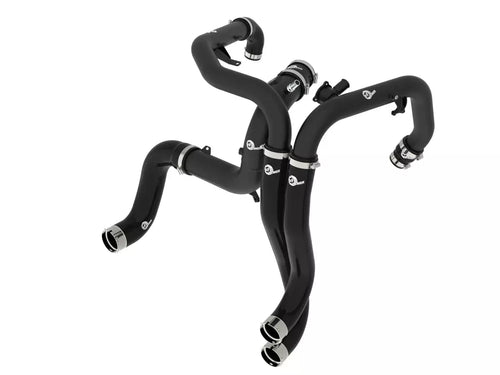 AFE Power BladeRunner Charge Pipe for Ford EcoBoost V6, Aluminum, Black Powder Coat, Turbocharger to Intercooler