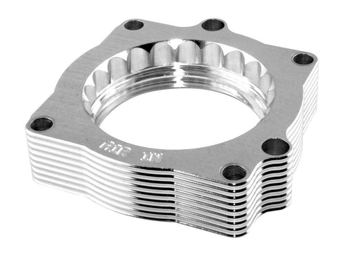 AFE Power Silver Bullet Throttle Body Spacer Kit for Mopar Gen III Hemi Engines, 1 Inch Thick, Aluminum, Polished Finish