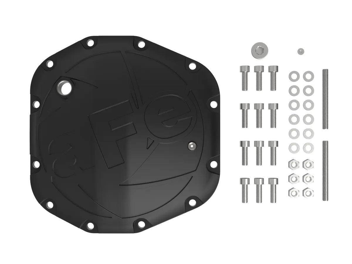 AFE Power AFE46-71350B Pro Series Differential Cover for Dana M220 Axle, Cast Iron, Black Powder Coat, Jeep Gladiator JT 2020-2025 and Wrangler JL 2018-2025