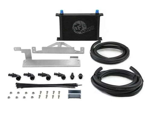 AFE Power Fluid Cooler Kit 46-80008 for Ford EcoBoost V6 and Coyote Engines, 13 x 8.75 x 2 Inches, Aluminum with Black Finish