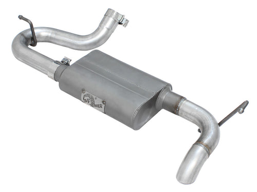 AFE Power Scorpion 49-08046 Aluminum Axle-Back Exhaust System for Jeep Wrangler JK 2007-2018, 2.5-Inch Diameter, Single Rear Exit with Turn Down Tip