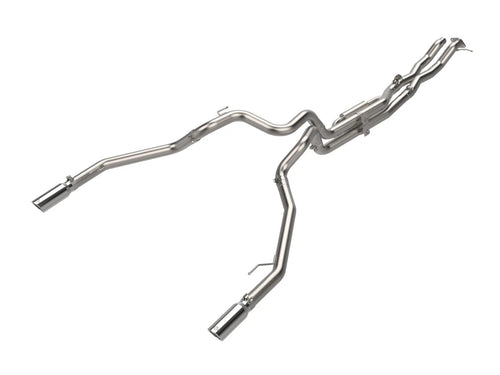 AFE Power Vulcan Series Cat Back Exhaust Kit for Ford Midsize Trucks, 3 Inch Diameter, Dual Rear Exit with 4 Inch Polished Tips