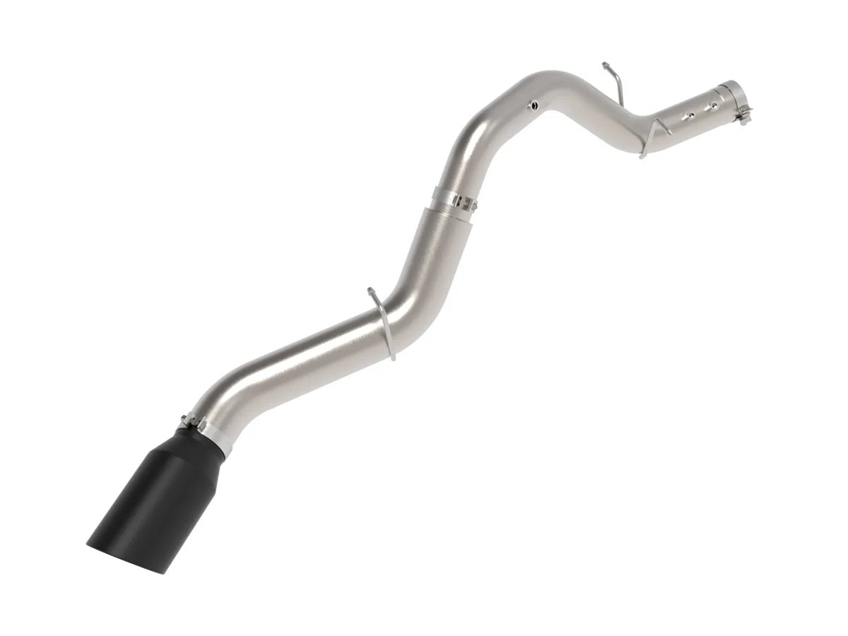 AFE Power 49-44147-B Large Bore HD Filter Back Exhaust System for GM Fullsize Trucks, 5 Inch Diameter, Single Rear Exit with 7 Inch Black Tip, Stainless Steel