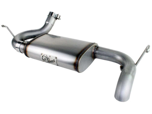 AFE Power Mach Force-Xp 49-46219 Stainless Steel Axle-Back Exhaust System with 2.5 Inch Diameter and Hi-Tuck Tip for Jeep Wrangler JK 2007-2018