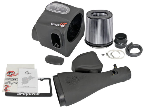 AFE Power Momentum GT Cold Air Intake System for Toyota V6 Engines, Reusable Dry Filter, Black Plastic