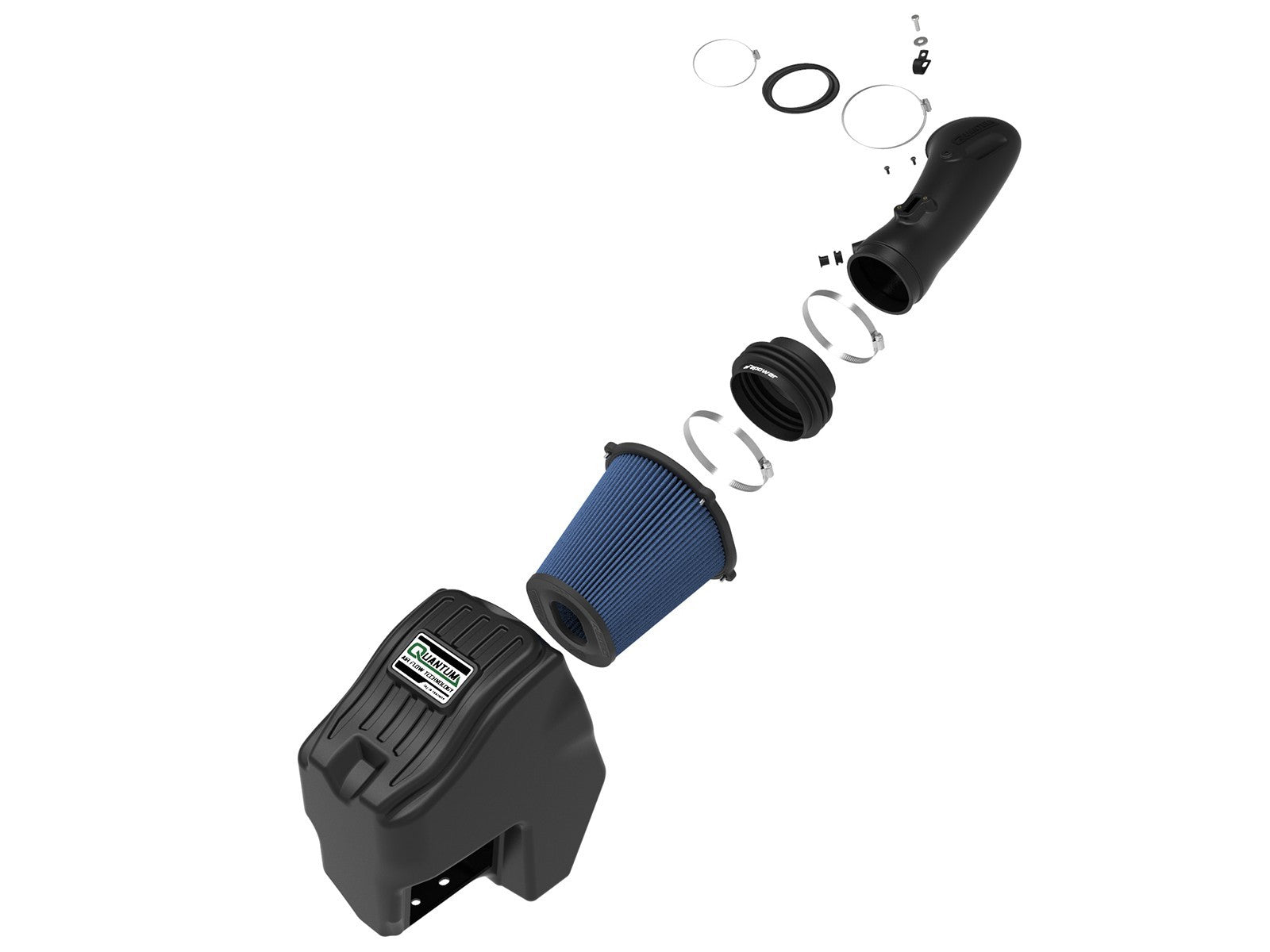 AFE Power Quantum Air Intake Kit for Ford F250 6.7L 2011-2016, Reusable Oiled Filter, Plastic Black