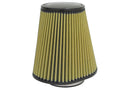 AFE Power 72-90037 Magnum FLOW Pro Guard7 Clamp-On Air Filter, Conical, 9 Inch Length, 6 Inch Base Diameter, 5.5 Inch Top Diameter, 4.375 Inch Flange, 9 Inch Height, Cotton and Synthetic Media, Yellow