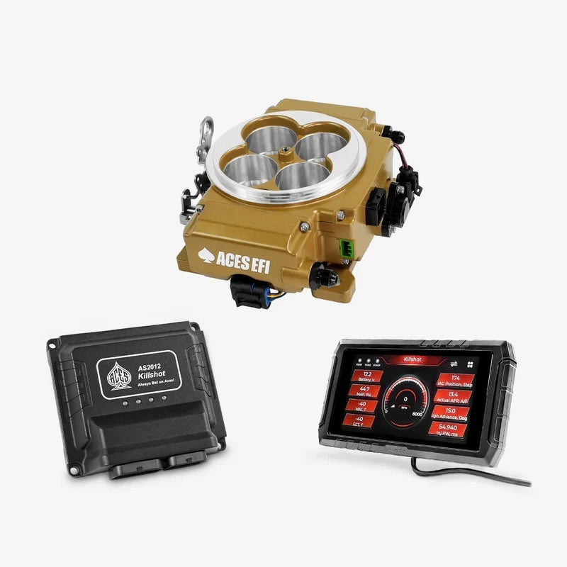 ACES Fuel Injection AS2212G Killshot II 4-BBL EFI Throttle Body with Gold Ceramic Coating