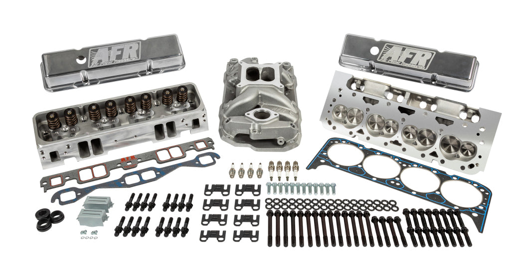 Air Flow Research AFR 3901-TEKT SBC Enforcer Top End Kit with Aluminum Cylinder Heads and Intake Manifold