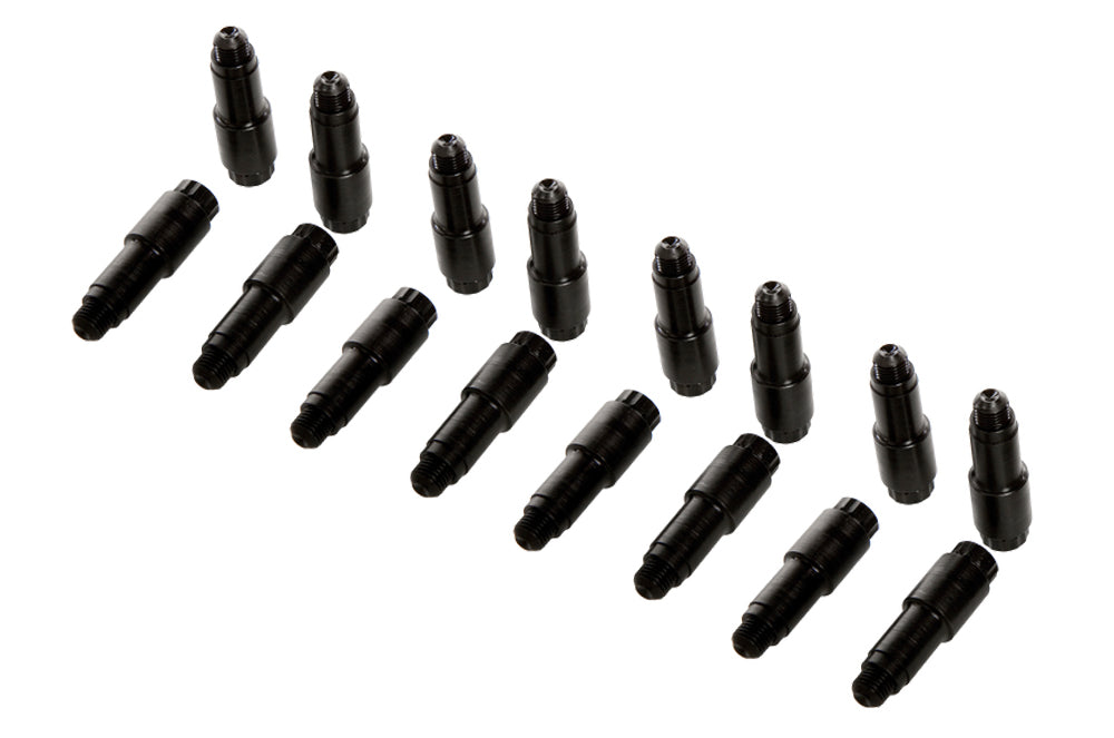 Air Flow Research AFR 6214-16 Rocker Arm Nut Set for Chevy and Ford V8 Engines, 7/16-20 Thread, 2.1 Inch Length, Steel with Black Oxide Finish