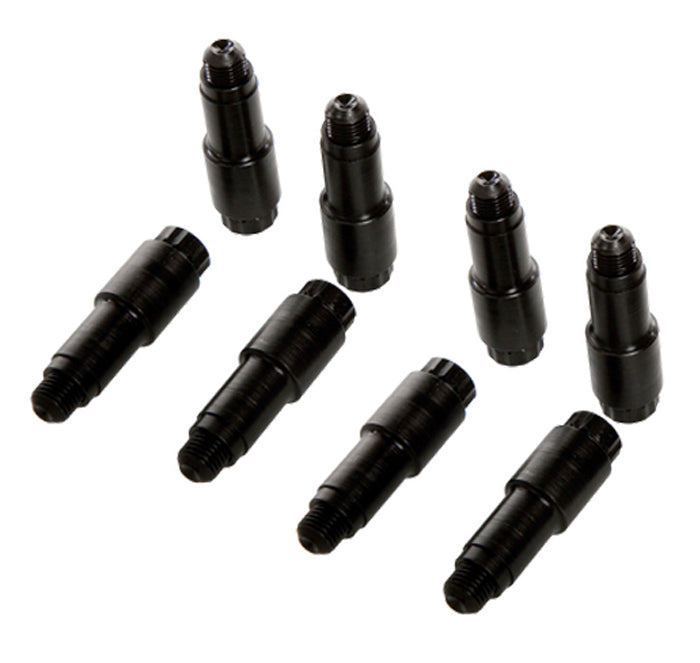 Air Flow Research AFR 6214-8 Rocker Arm Nut Set for Chevy and Ford V8 Engines, 7/16-20 Thread, 2.1 Inch Length, Steel, Black Oxide Finish