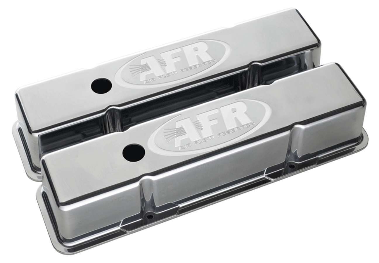 Air Flow Research SBC Tall Aluminum Valve Cover with AFR Logo, Polished Finish, Small Block Chevy