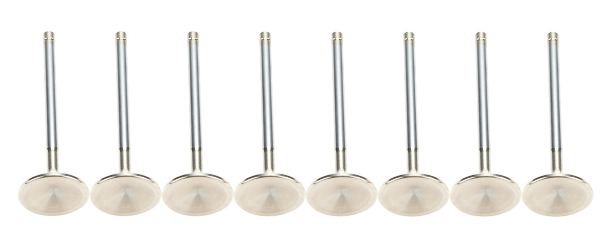 Air Flow Research AFR 7247-8 Small Block Ford Exhaust Valves 1.570 Inch Head Diameter, 8mm Valve Stem, 5.030 Inch Length, Stainless Steel, Set of 8