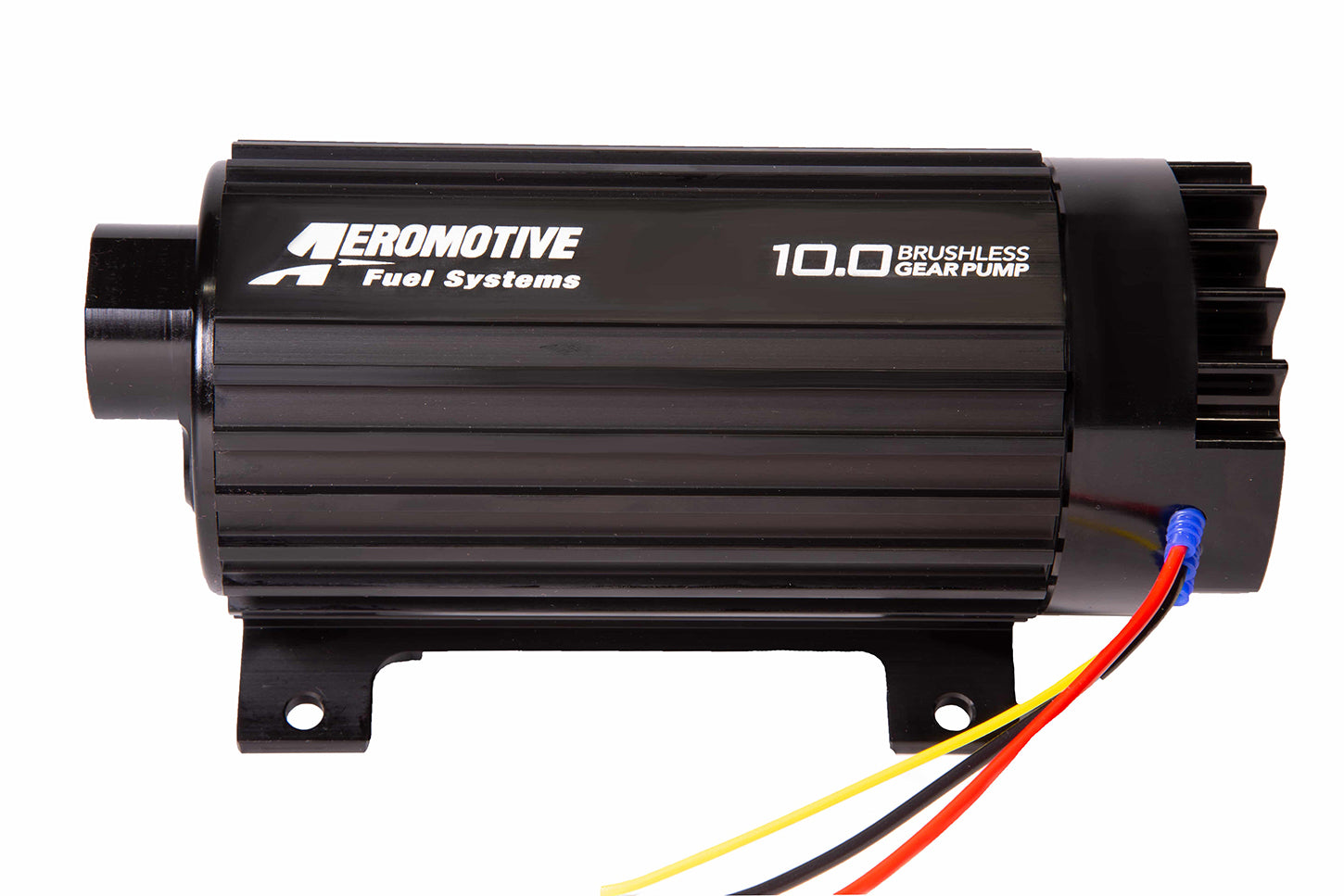 AEROMOTIVE Fuel Pump TVS In-Line 10.0 Brushless Spur with 10 GPM at 90 PSI, Aluminum Black Anodized
